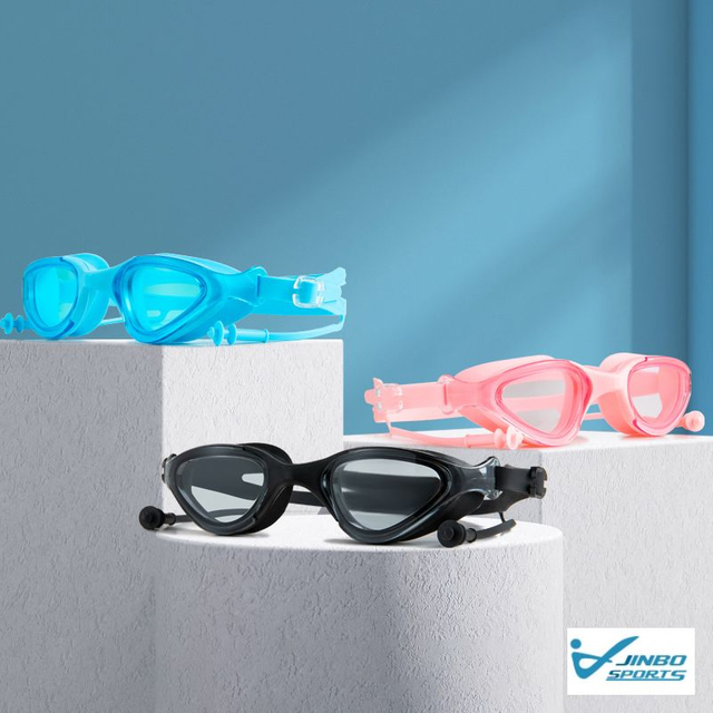 Adult One-Piece Silicone Swimming Goggles with PC Lens