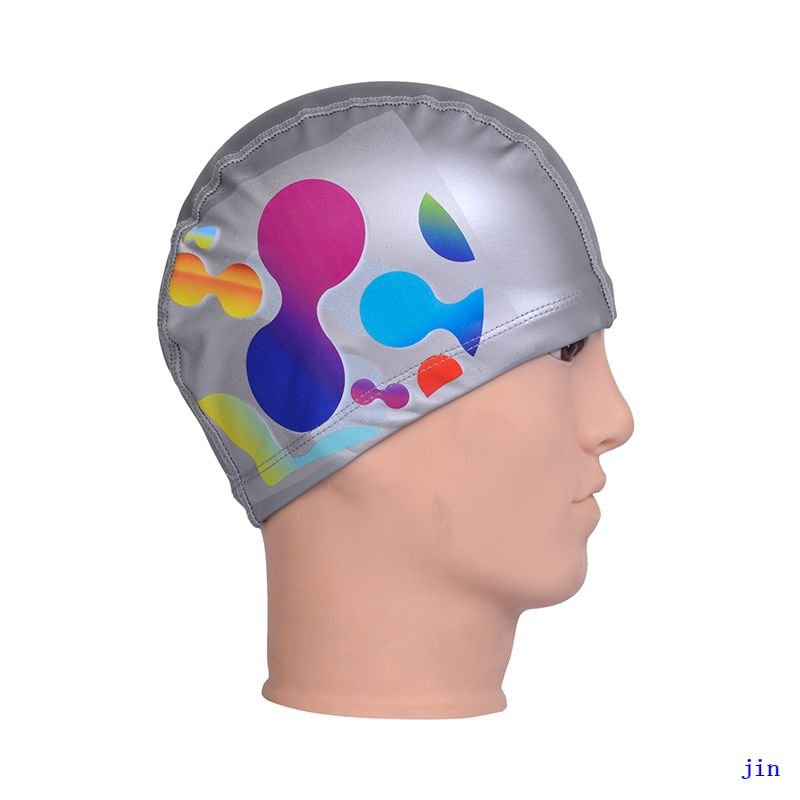 China Factory Color Printed Custom PU Swimming Cap Colored Swim Cap
