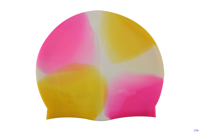 51g swim caps Silicone Mixed color Professional Extra large Silk printing Waterproof Colorful Durable