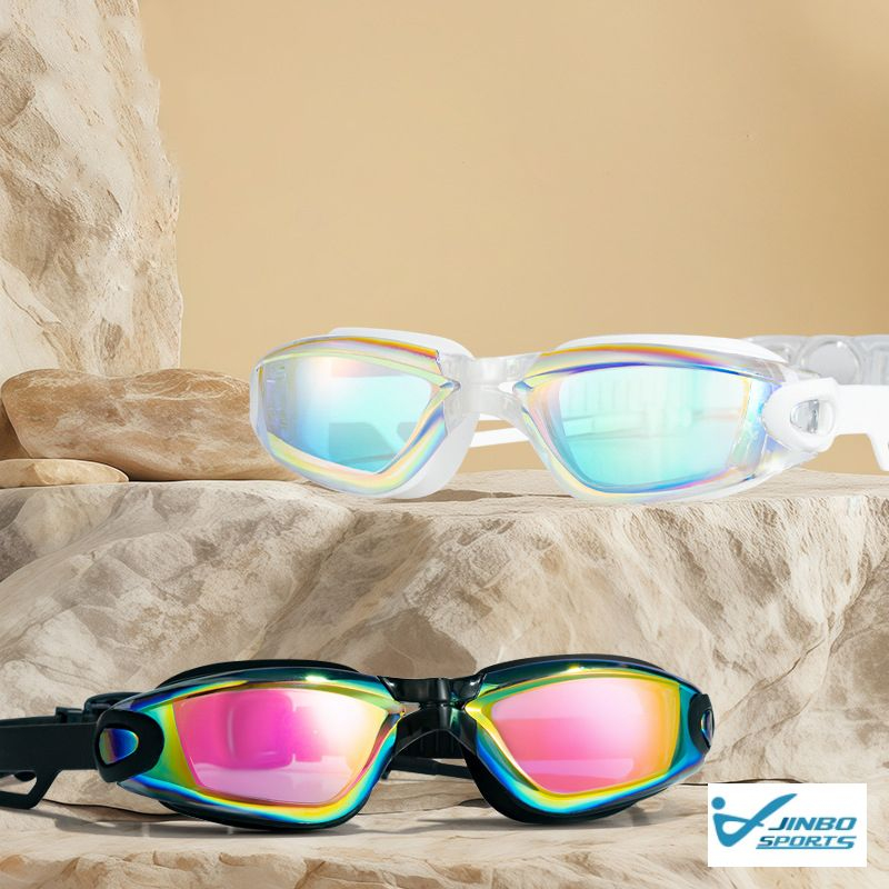 Rainbow Mirror Swimming Goggles – Stylish & Comfortable