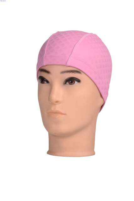 Wholesale Silicone Coated Swim Cap Waterproof And Comfortable solid color or printed color