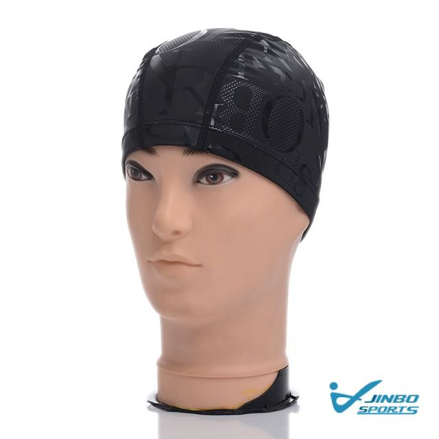 Women Men Children Chinese Pu Swim Cap Printing for Swimming Pool Accessories Solid Swimming Cap