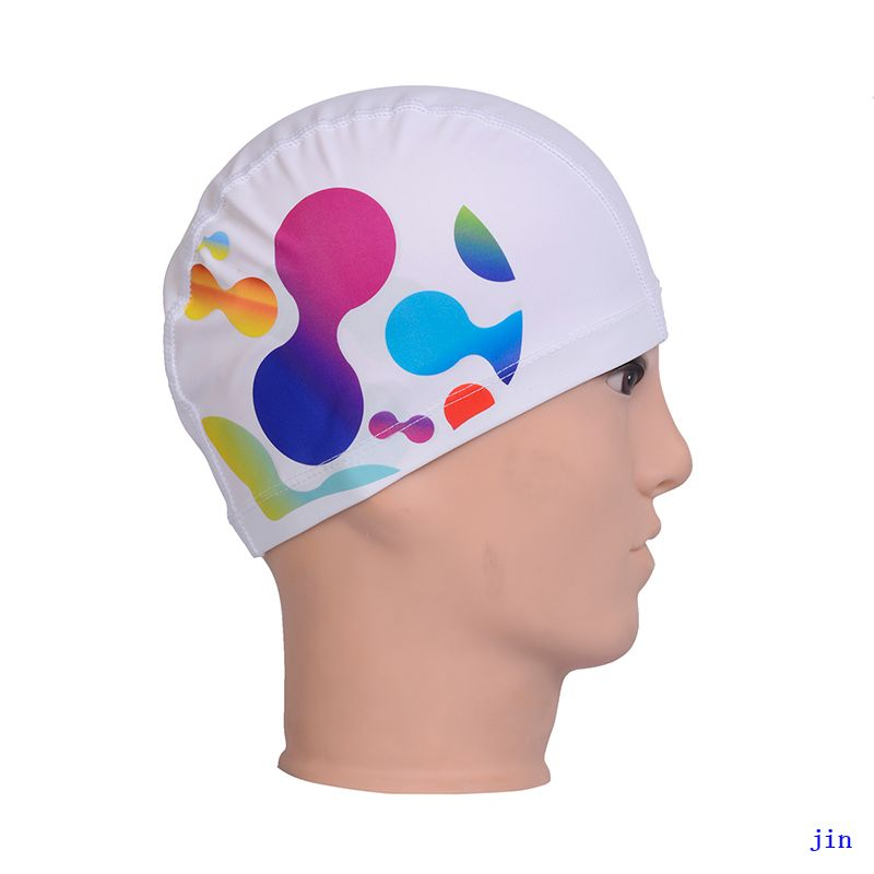 China Factory Color Printed Custom PU Swimming Cap Colored Swim Cap