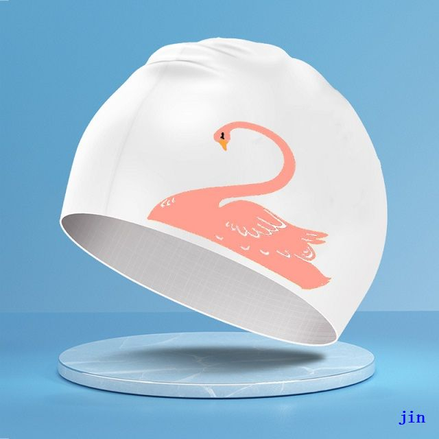 Factory Direct Eco-Friendly Waterproof Custom Print Swim Cap for Women Men 100% Environmental Silicone Adult Silicone Swim Cap