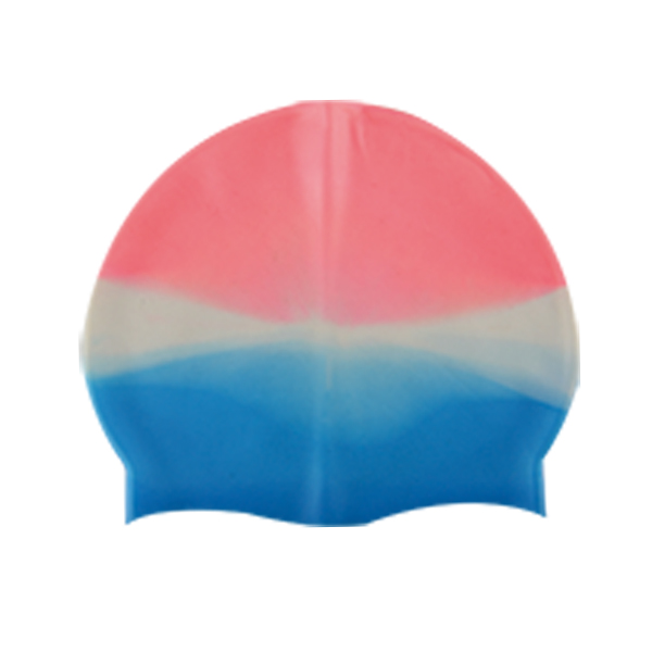 50g Multi-color Or Solid Color Silicone Swimming Cap with Pvc Zip Bag
