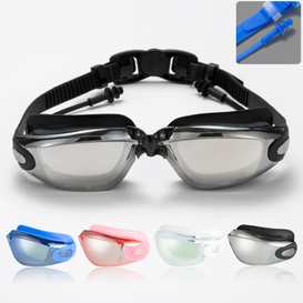 Silver Mirror Swimming Goggles – Clear Vision & Comfortable Fit