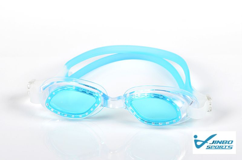 Anti-Fog & UV Protection One-Piece Swimming Goggles with Silicone Strap and TPE Frame