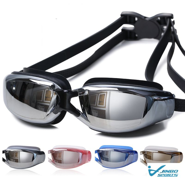 Adult Swimming Goggles with Coated or Clear Lenses, Custom Prescription Available