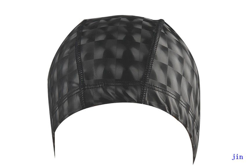  PU Swimming Cap for Men, Women And Youth - Long Hair, Thick Or Short - Average/Large Heads 