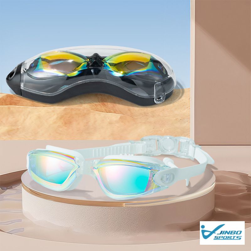 Rainbow Mirror Swimming Goggles – Stylish & Comfortable