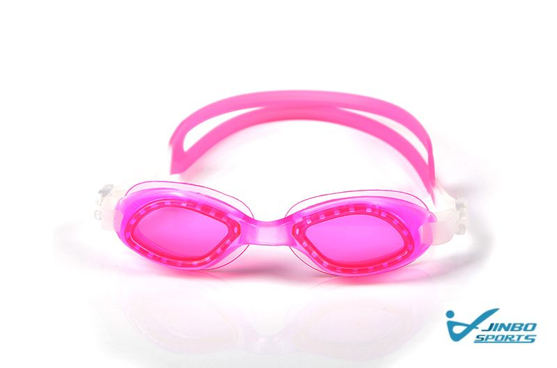 Anti-Fog & UV Protection One-Piece Swimming Goggles with Silicone Strap and TPE Frame
